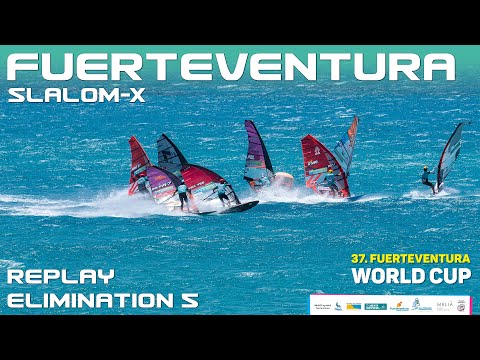 Видео: Slalom-X Elimination 5 Finals | 37. Кубок мира по виндсерфингу на Фуэртевентуре — PWA Slalom-X Wo...