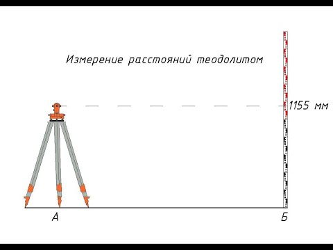 Видео: Измерение расстояний теодолитом