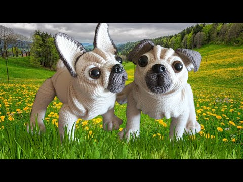 Видео: Мастер-класс Мопс,Французский бульдог крючком/Pug,French bulldog crocheted(1 часть) #1