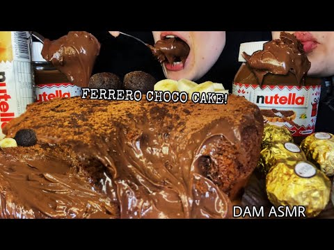 Видео: Nutella. Торт из лесного ореха с шоколадным лавовым тортом с Ferrero, трюфелями. Есть звуки. Десерт🍫