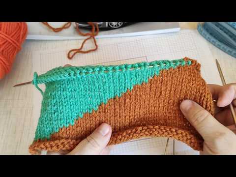 Видео: Интарсия часть 4. Второй цвет на убавках