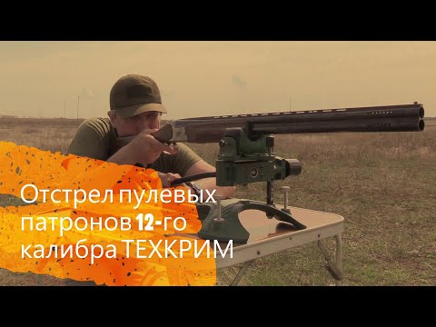 Видео: Отстрел пулевых патронов 12-го калибра ТЕХКРИМ
