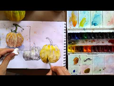 Видео: Онлайн-скетчинг . #веселый скетчер -  отрывок из 1-го урока по скетчингу