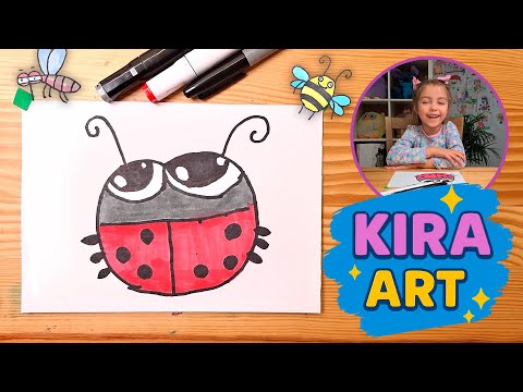 Видео: Как нарисовать БОЖЬЮ КОРОВКУ! | Рисуем Божью коровку