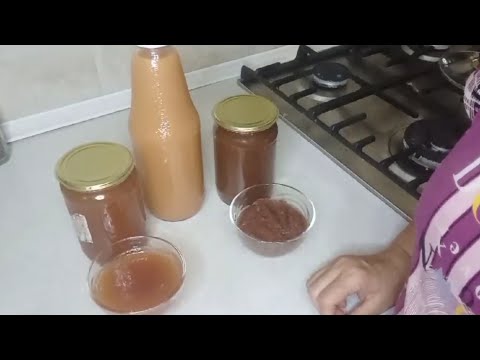 Видео: готовлю яблочное пюре и повидло из мякоти и жмыха после отжима сока