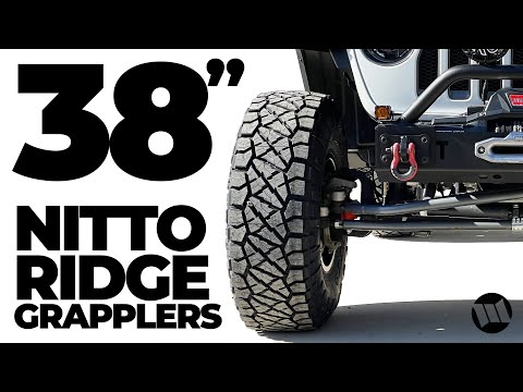 Видео: 38x12.50R17 NITTO Ridge Grapplers — отличная большая шина для Jeep Wrangler и Gladiator с заводск...