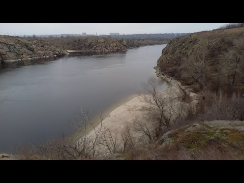 Видео: Остров Хортица. Отлив Днепра -2 Наумова балка, пляж нудистов, тур пляж