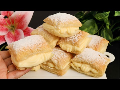 Видео: хрустящий и вкусный десерт! Они исчезнут через 1 минуту! Быстрый и простой рецепт за 10 минут!