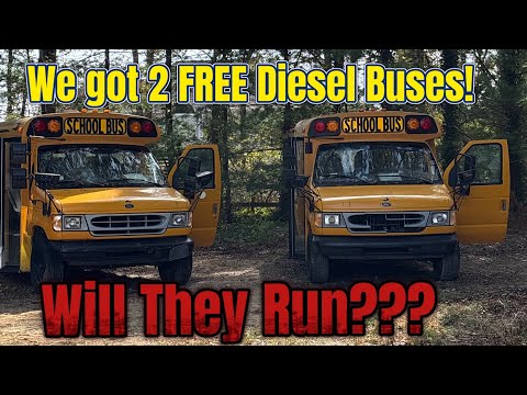 Видео: БЕГУТ ЛИ ОНИ?! Запускаем два коротких автобуса Power Stroke 1998 года после 4 лет простоя!