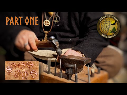Видео: Холодная ковка ювелирных изделий викингов в лесу. Часть 1