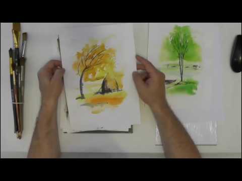 Видео: Как рисовать этюды?  Работаем акварелью и акрилом.