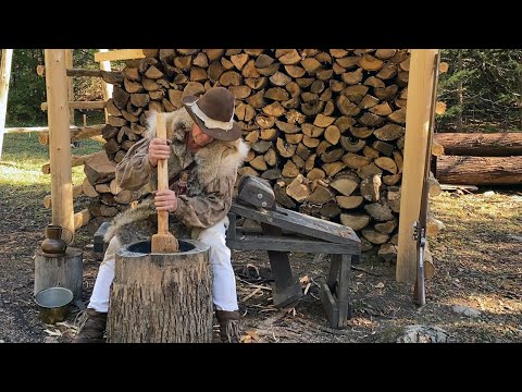 Видео: Завершение работы над ступкой и пестиком и подсушивание кукурузы | Строительство дома | Усадьба |...