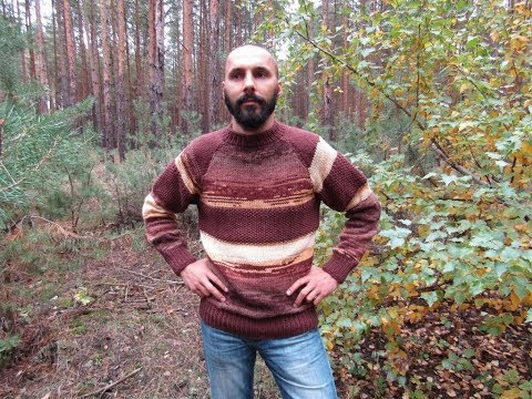 Видео: Вязание мужского свитера реглана из пряжи секционного окрашивания