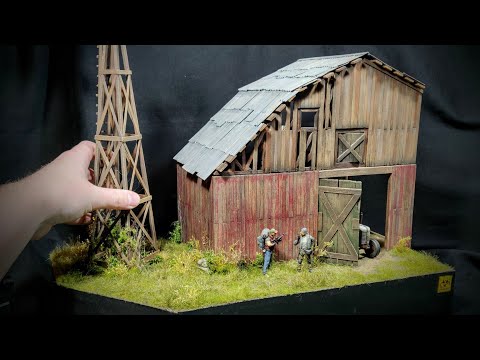Видео: ДИОРАМА с ЗОМБИ на ЗАБРОШЕННОЙ ФЕРМЕ в масштабе 1/35. "Захват фермы". Zombie apocalypse diorama.