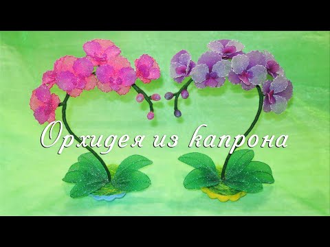 Видео: Орхидея из капрона (нейлона) / Nylon orchid