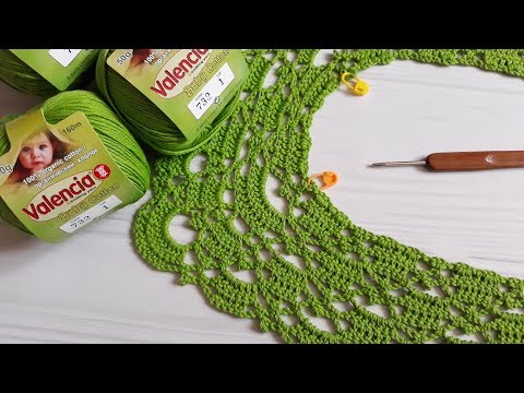Видео: Платье "Весна". Часть 2. Ответы на вопросы. Кокетка крючком 1-й ряд.
