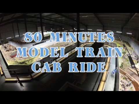 Видео: Вид из кабины машиниста - Макет железной дороги: 420 Квадратных метра