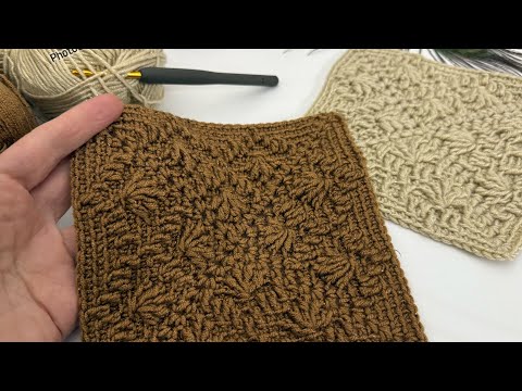 Видео: Одноцветный узор с мотивом в технике мозаики крючком #crochet #diy #motif #mosaic