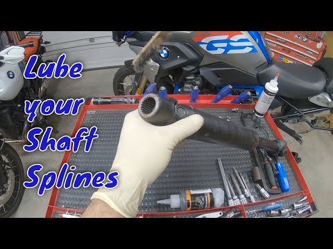 Видео: Смазка/обслуживание шлицевого вала BMW R1200 GS 🔧🔦😬
