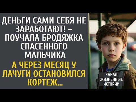 Видео: Деньги сами себя не заработают! – учила бродяжка спасенного мальчика… А увидев у лачуги кортеж…