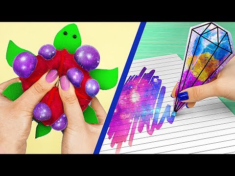 Видео: Антистресс канцелярия – 10 идей / Игрушки антистресс