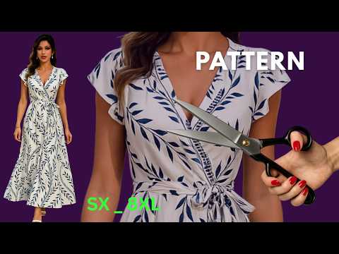 Видео: ✨ Платье-макси с запахом и рукавами-крылышками | Секрет идеальной посадки ✨