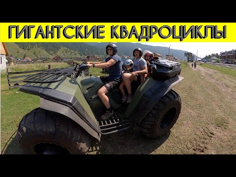 Видео: Активный отдых на Алтае! Экскурсия на гигантских квадроциклах в Чемале.