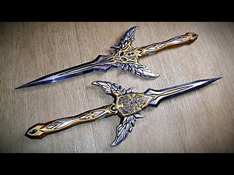 Видео: Литье кинжала Angel slayer из игры lineage 2 Точная копия оригинала из алюминия