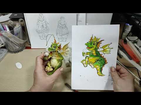 Видео: 🐧🐧Ватная игрушка ПИНГВИНЧИКИ.  Урок 9.  Делаем юбочку, начинаем тонировку и роспись.