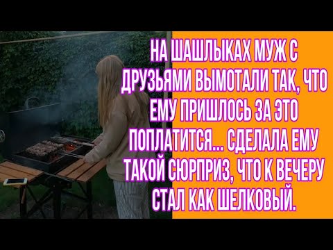 Видео: на шашлыках муж с друзьями вымотали так, что ему пришлось за это поплатится... сделала ему такой...
