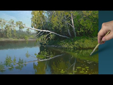 Видео: Живопись маслом: надломленное дерево | Oil painting: broken wood
