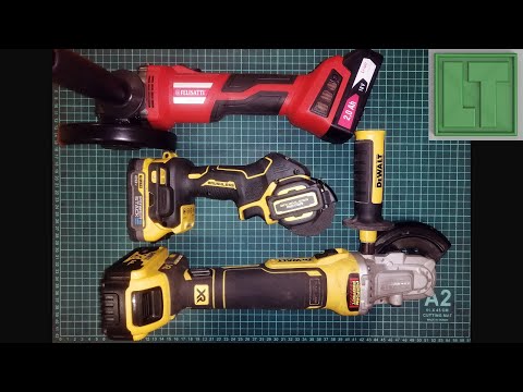 Видео: Небольшое сравнение DeWALT DCG405F, Felisatti УШМ-125/18Л3, DeWALT DCS438B в сочетании с разными АКБ