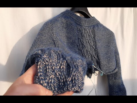 Видео: Узор спицами, узор лицевыми и изнаночными петлями, скрестить петли без дополнительной спицы