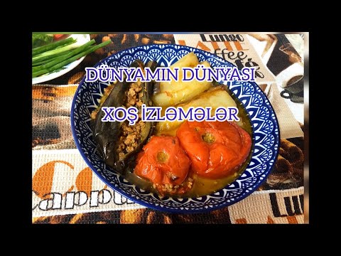 Видео: 🍆🍅🌶Uç bacı dolması/ Долма из баклажана, перца, помидора (Азербайджанское блюдо)