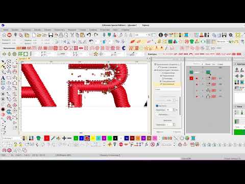 Видео: Отрисовка текста в Wilcom e4.2 / Text Digitizing in Wilcom e4.2