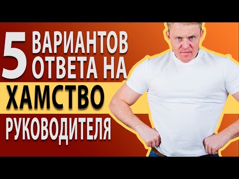 Видео: Как отвечать на хамство начальника. Как ответить на агрессию руководителя?
