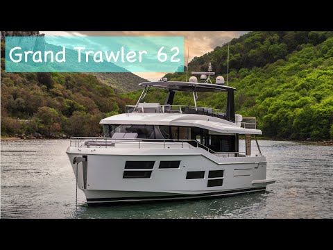 Видео: Обзор яхты Beneteau Grand Trawler 62 - Cannes boat show review