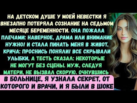 Видео: На вечеринке в честь будущего ребенка моей невестки я внезапно потеряла сознание, будучи на седьмом