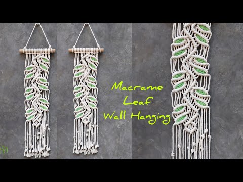 Видео: Учебное пособие по подвеске на стену в виде листьев макраме | Идеи домашнего декора