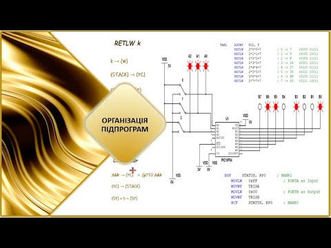 Видео: Assembler PIC16:  організація підпрограм
