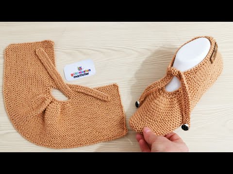 Видео: Новые очень легкие вязаные женские пинетки - вязаные носки