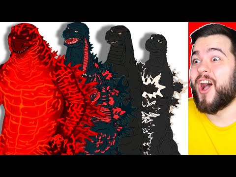 Видео: ЭВОЛЮЦИЯ ГОДЗИЛЛЫ! СРАВНЕНИЕ РАЗМЕРОВ ГОДЗИЛЛЫ!