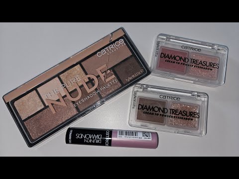 Видео: Коллекция теней CATRICE: DIAMOND TREASURES, THE PURE NUDE, DRUNK'N DIAMONDS