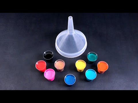 Видео: Воронка для покраски с силиконовым маслом - Акриловая заливка с разноцветными ячейками