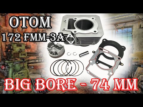 Видео: Нужный ли тюнинг? Ставим ЦПГ в сборе OTOM Big Bore на ZS 172 FMM (поршень 74 мм).