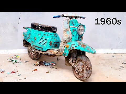 Видео: Восстановление старого Советского Скутера - Легендарная Вятка | Old Soviet Motorcycle Restoration