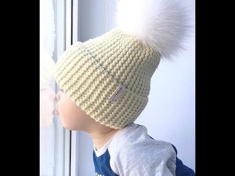 Видео: Шапка узором хлебный колос спицами