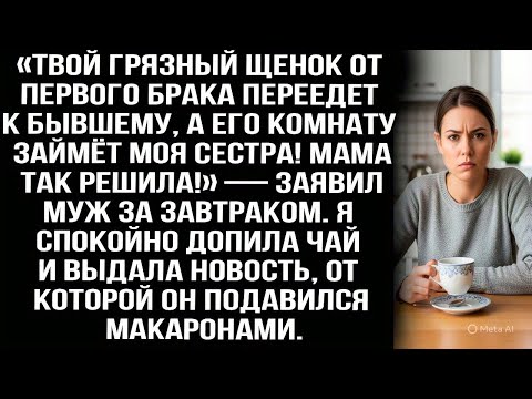 Видео: «Твой щенок переедет к бывшему, а его комнату займёт моя сестра! Мама так решила!» — заявил муж.