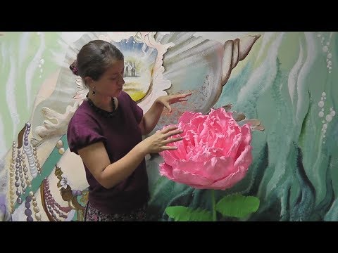 Видео: Ростовые цветы из бумаги. Мастер-класс