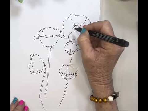 Видео: Акварельные маки - Рисунок и живопись